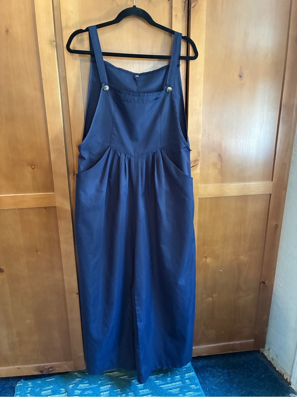 Temu Navy Blue Pinafore Jumper Pants #46